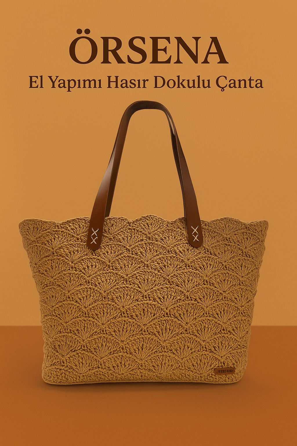 El Yapımı Hasır Dokulu Çanta