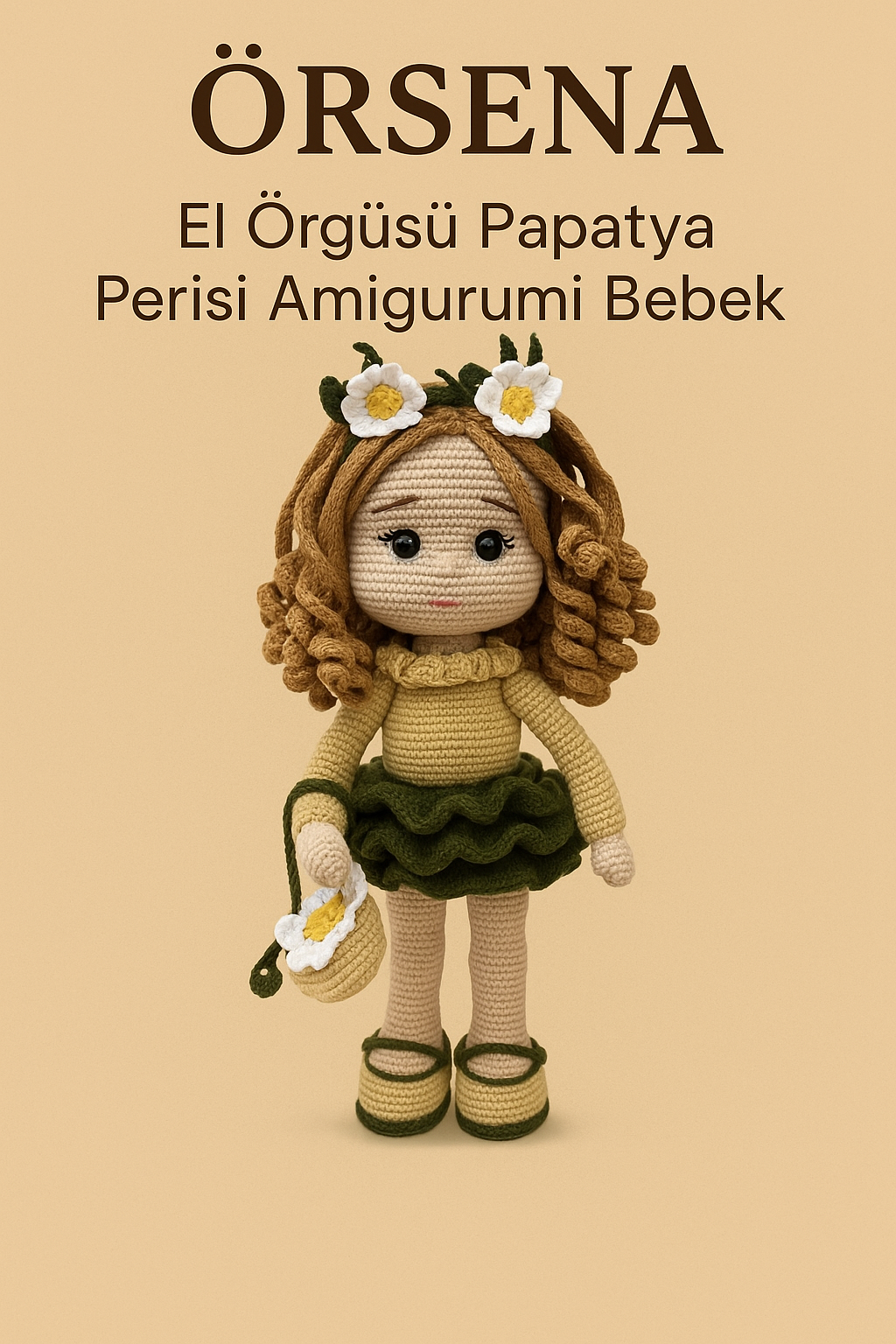 El Örgüsü Papatya Perisi Amigurumi Bebek