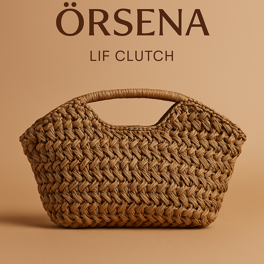 "El Yapımı Doğal Lif Clutch Çanta – Örsena Naturel"